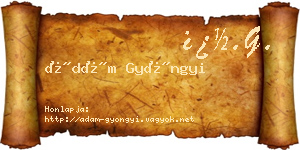 Ádám Gyöngyi névjegykártya