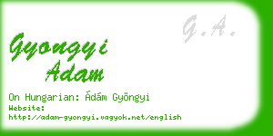 gyongyi adam business card