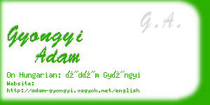 gyongyi adam business card